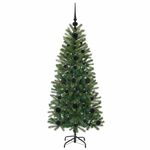 Casa si Gradina - Decoratiuni - Decoratiuni de sezon - Brad de Craciun artificial cu 150 LED Verde 120 cm PE si PVC - Infinity.ro