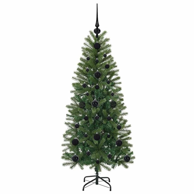 Casa si Gradina - Decoratiuni - Decoratiuni de sezon - Brad de Craciun artificial cu 150 LED Verde 120 cm PE si PVC - Infinity.ro