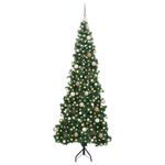 Casa si Gradina - Decoratiuni - Decoratiuni de sezon - Pom de Craciun Artificial pentru Colt Verde 210 cm PVC si Metal - Infinity.ro