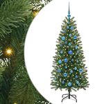 Casa si Gradina - Decoratiuni - Decoratiuni de sezon - Brad de Craciun artificial cu 150 LED Verde 150 cm PE si PVC - Infinity.ro