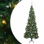 Casa si Gradina - Decoratiuni - Decoratiuni de sezon - Pom de Craciun Artificial pentru Colt Verde 210 cm PVC si Metal - Infinity.ro