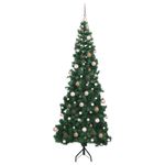 Casa si Gradina - Decoratiuni - Decoratiuni de sezon - Pom de Craciun Artificial pentru Colt Verde 210 cm PVC si Metal - Infinity.ro