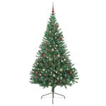 Casa si Gradina - Decoratiuni - Decoratiuni de sezon - Pom de Craciun artificial pre-iluminat Verde 210 cm PVC - Infinity.ro
