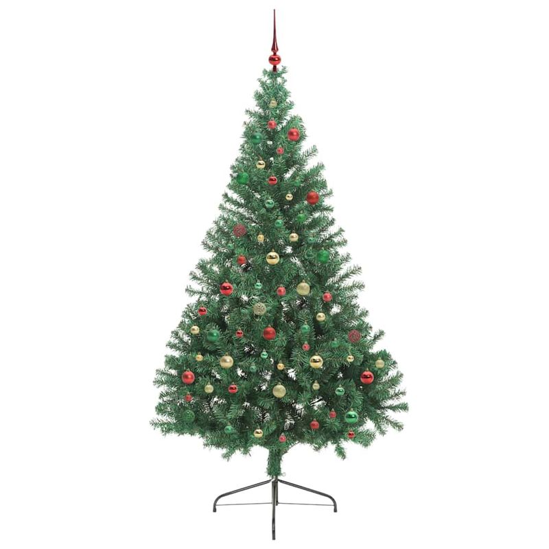 Casa si Gradina - Decoratiuni - Decoratiuni de sezon - Pom de Craciun artificial pre-iluminat Verde 210 cm PVC - Infinity.ro