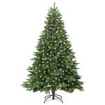 Casa si Gradina - Decoratiuni - Decoratiuni de sezon - Brad de Craciun artificial cu 300 LED Verde 210 cm PE si PVC - Infinity.ro