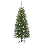 Casa si Gradina - Decoratiuni - Decoratiuni de sezon - Brad de Craciun artificial cu 150 LED Verde 150 cm PE si PVC - Infinity.ro