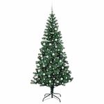 Casa si Gradina - Decoratiuni - Decoratiuni de sezon - Pom de Craciun artificial pre-iluminat cu 300 LED Verde 240 cm - Infinity.ro
