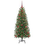 Casa si Gradina - Decoratiuni - Decoratiuni de sezon - Brad de Craciun artificial cu 150 LED Verde 120 cm PE si PVC - Infinity.ro