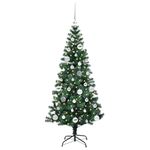 Casa si Gradina - Decoratiuni - Decoratiuni de sezon - Pom de Craciun artificial pre-iluminat cu 150 LED Verde 150 cm - Infinity.ro