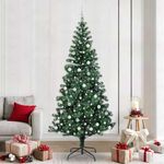Casa si Gradina - Decoratiuni - Decoratiuni de sezon - Pom de Craciun artificial pre-iluminat cu 300 LED Verde 240 cm - Infinity.ro