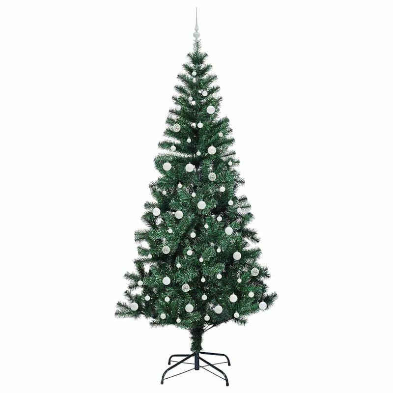 Casa si Gradina - Decoratiuni - Decoratiuni de sezon - Pom de Craciun artificial pre-iluminat cu 300 LED Verde 240 cm - Infinity.ro