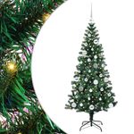 Casa si Gradina - Decoratiuni - Decoratiuni de sezon - Pom de Craciun artificial pre-iluminat cu 150 LED Verde 150 cm - Infinity.ro