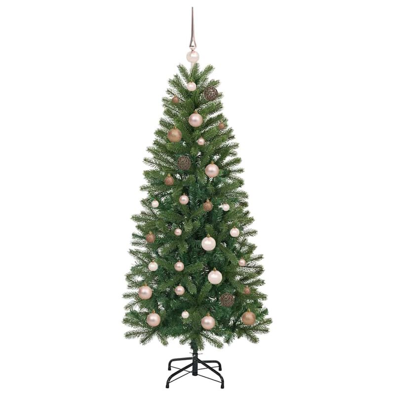 Casa si Gradina - Decoratiuni - Decoratiuni de sezon - Brad de Craciun artificial cu 150 LED Verde 150 cm PE si PVC - Infinity.ro