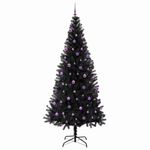Casa si Gradina - Decoratiuni - Decoratiuni de sezon - Brad de Craciun cu 300 LED cu suport Negru 240 cm PVC - Infinity.ro
