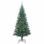 Casa si Gradina - Decoratiuni - Decoratiuni de sezon - Pom de Craciun artificial pre-iluminat cu 300 LED Verde 210 cm - Infinity.ro