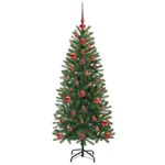 Casa si Gradina - Decoratiuni - Decoratiuni de sezon - Brad de Craciun artificial cu 150 LED Verde 120 cm PE si PVC - Infinity.ro
