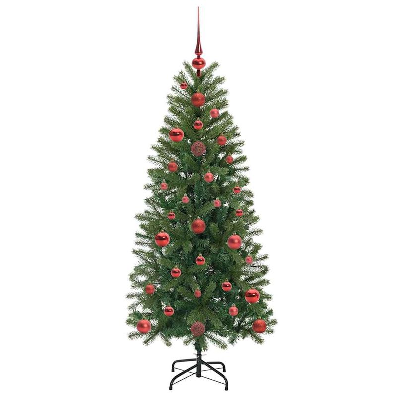 Casa si Gradina - Decoratiuni - Decoratiuni de sezon - Brad de Craciun artificial cu 150 LED Verde 120 cm PE si PVC - Infinity.ro