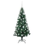 Casa si Gradina - Decoratiuni - Decoratiuni de sezon - Pom de Craciun artificial pre-iluminat cu 150 LED Verde 150 cm - Infinity.ro