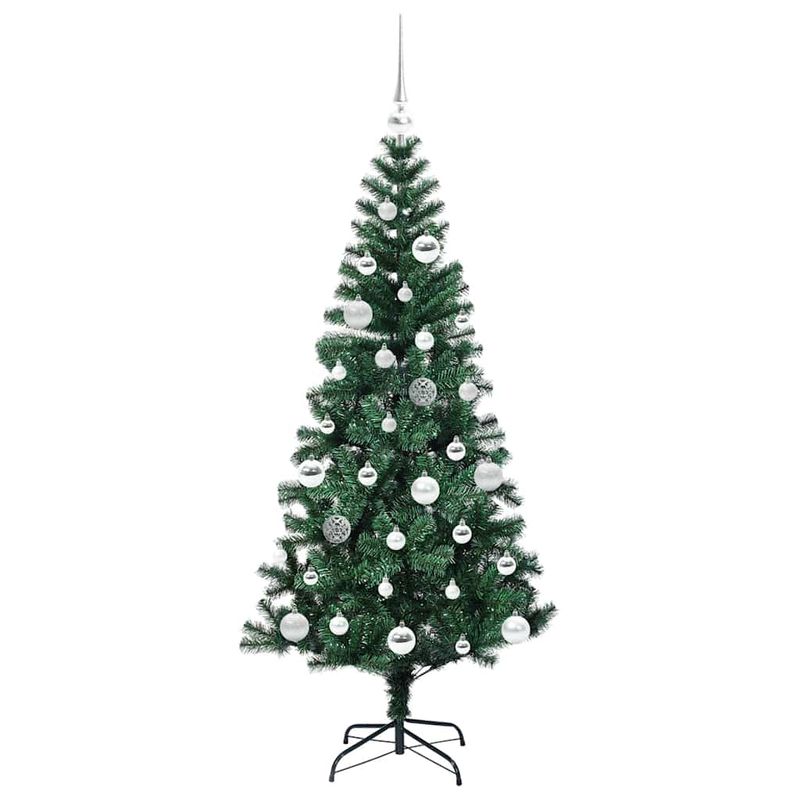 Casa si Gradina - Decoratiuni - Decoratiuni de sezon - Pom de Craciun artificial pre-iluminat cu 150 LED Verde 150 cm - Infinity.ro