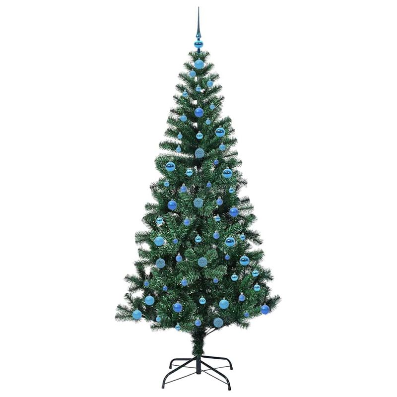 Casa si Gradina - Decoratiuni - Decoratiuni de sezon - Pom de Craciun artificial pre-iluminat cu 300 LED Verde 210 cm - Infinity.ro