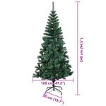 Casa si Gradina - Decoratiuni - Decoratiuni de sezon - Pom de Craciun artificial pre-iluminat cu 300 LED Verde 240 cm - Infinity.ro