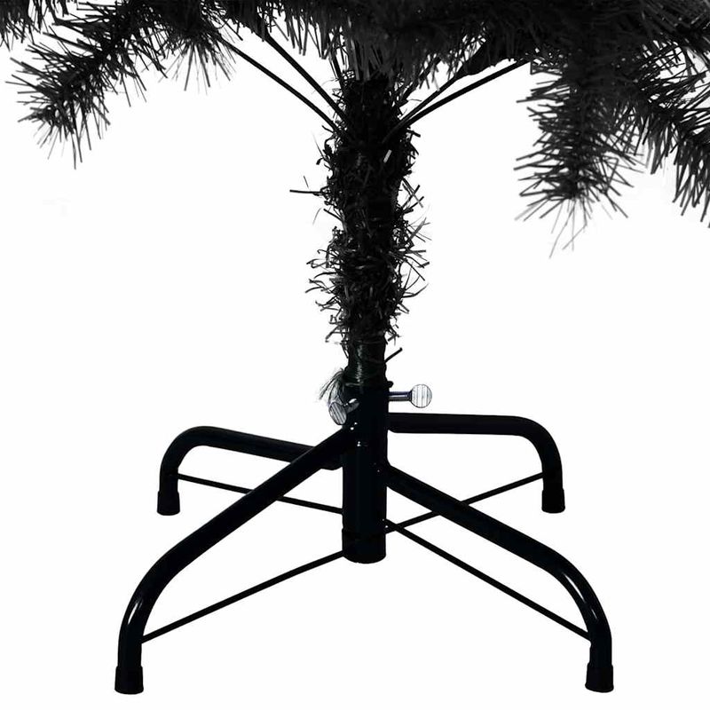 Casa si Gradina - Decoratiuni - Decoratiuni de sezon - Brad de Craciun cu 150 LED cu suport Negru 120 cm PVC - Infinity.ro