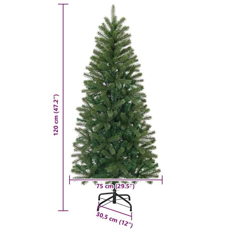 Casa si Gradina - Decoratiuni - Decoratiuni de sezon - Brad de Craciun artificial cu 150 LED Verde 120 cm PE si PVC - Infinity.ro