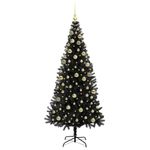 Casa si Gradina - Decoratiuni - Decoratiuni de sezon - Brad de Craciun cu 300 LED cu suport Negru 180 cm PVC - Infinity.ro