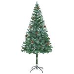 Casa si Gradina - Decoratiuni - Decoratiuni de sezon - Brad de Craciun artificial cu 300 LED Verde 180 cm PVC si Otel - Infinity.ro