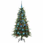 Casa si Gradina - Decoratiuni - Decoratiuni de sezon - Brad de Craciun artificial cu ramuri articulare Verde 150 cm - Infinity.ro