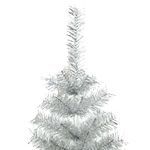 Casa si Gradina - Decoratiuni - Decoratiuni de sezon - Brad de Craciun cu 300 LED cu suport Argintiu 240 cm PET - Infinity.ro