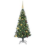 Casa si Gradina - Decoratiuni - Decoratiuni de sezon - Pom de Craciun artificial pre-iluminat cu 150 LED Verde 150 cm - Infinity.ro