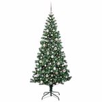 Casa si Gradina - Decoratiuni - Decoratiuni de sezon - Pom de Craciun artificial pre-iluminat cu 300 LED Verde 210 cm - Infinity.ro