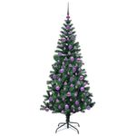 Casa si Gradina - Decoratiuni - Decoratiuni de sezon - Pom de Craciun artificial pre-iluminat cu 300 LED Verde 180 cm - Infinity.ro