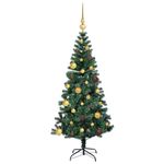Casa si Gradina - Decoratiuni - Decoratiuni de sezon - Pom de Craciun artificial pre-iluminat cu 150 LED Verde 150 cm - Infinity.ro