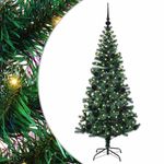 Casa si Gradina - Decoratiuni - Decoratiuni de sezon - Pom de Craciun artificial pre-iluminat cu 150 LED Verde 150 cm - Infinity.ro