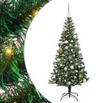 Casa si Gradina - Decoratiuni - Decoratiuni de sezon - Pom de Craciun artificial pre-iluminat cu 300 LED Verde 180 cm - Infinity.ro