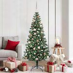 Casa si Gradina - Decoratiuni - Decoratiuni de sezon - Pom de Craciun artificial pre-iluminat cu 300 LED Verde 180 cm - Infinity.ro