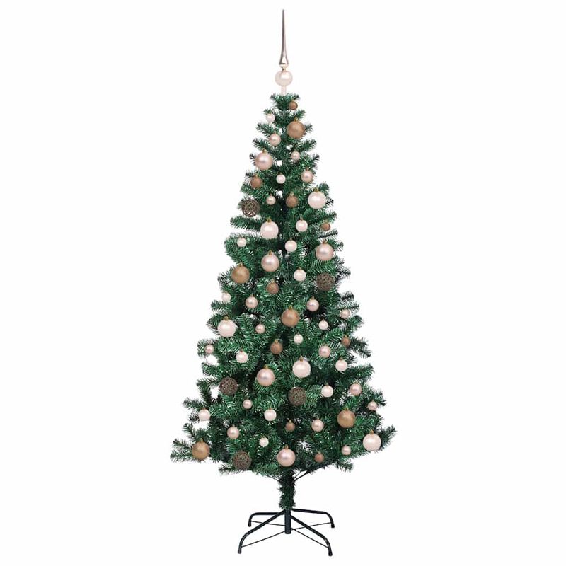 Casa si Gradina - Decoratiuni - Decoratiuni de sezon - Pom de Craciun artificial pre-iluminat cu 300 LED Verde 180 cm - Infinity.ro