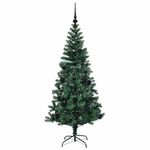 Casa si Gradina - Decoratiuni - Decoratiuni de sezon - Pom de Craciun artificial pre-iluminat cu 150 LED Verde 150 cm - Infinity.ro