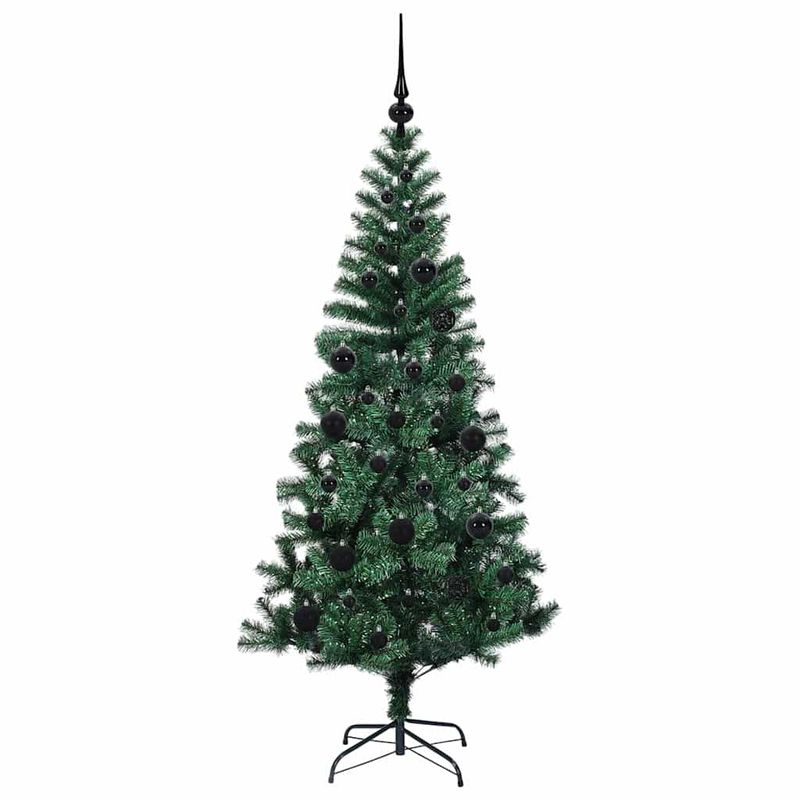 Casa si Gradina - Decoratiuni - Decoratiuni de sezon - Pom de Craciun artificial pre-iluminat cu 150 LED Verde 150 cm - Infinity.ro