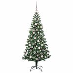 Casa si Gradina - Decoratiuni - Decoratiuni de sezon - Pom de Craciun artificial pre-iluminat cu 300 LED Verde 180 cm - Infinity.ro