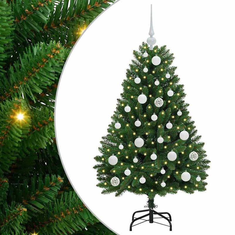 Casa si Gradina - Decoratiuni - Decoratiuni de sezon - Brad de Craciun artificial Verde 120 cm PVC si Metal - Infinity.ro