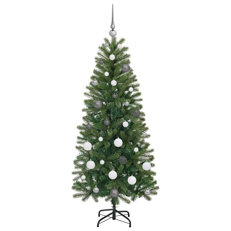Casa si Gradina - Decoratiuni - Decoratiuni de sezon - Brad de Craciun artificial cu 150 LED Verde 150 cm PE si PVC - Infinity.ro