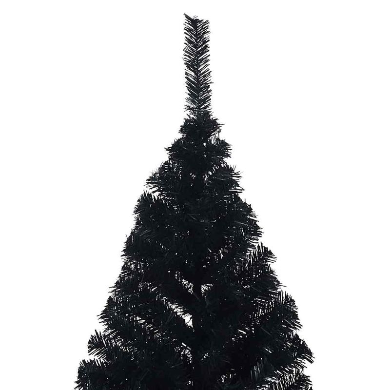 Casa si Gradina - Decoratiuni - Decoratiuni de sezon - Pom de Craciun artificial pre-iluminat Negru 180 cm PVC - Infinity.ro