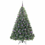Casa si Gradina - Decoratiuni - Decoratiuni de sezon - Brad de Craciun artificial cu 300 LED Verde 180 cm PE si PVC - Infinity.ro