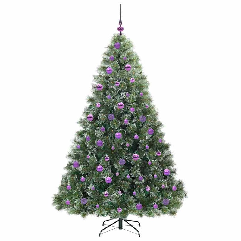 Casa si Gradina - Decoratiuni - Decoratiuni de sezon - Brad de Craciun artificial cu 300 LED Verde 180 cm PE si PVC - Infinity.ro