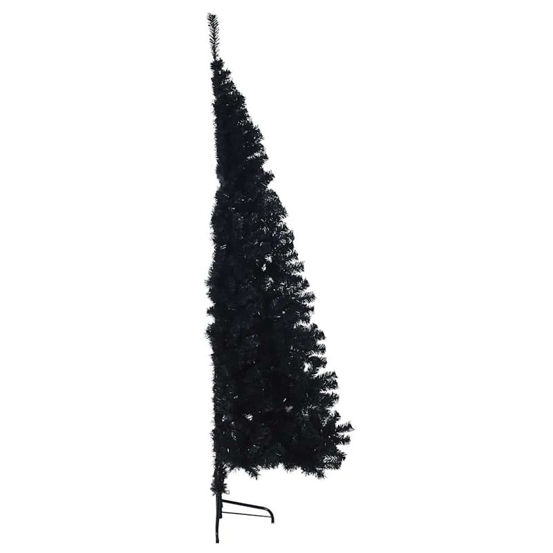 Casa si Gradina - Decoratiuni - Decoratiuni de sezon - Pom de Craciun artificial pre-iluminat Negru 180 cm PVC - Infinity.ro