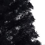 Casa si Gradina - Decoratiuni - Decoratiuni de sezon - Brad de Craciun artificial pre-iluminat Negru 180 cm PVC - Infinity.ro