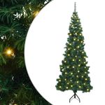 Casa si Gradina - Decoratiuni - Decoratiuni de sezon - Pom de Craciun Artificial pentru Colt Verde 180 cm PVC si Metal - Infinity.ro